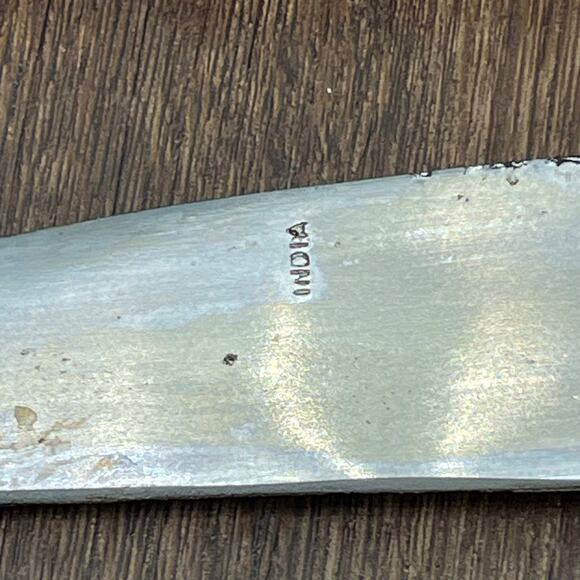 Vintage Mid 20th c. Wood Sheath Carved Pistol Shaped Knife & Fork Set (Indian) - Picture 10 of 13